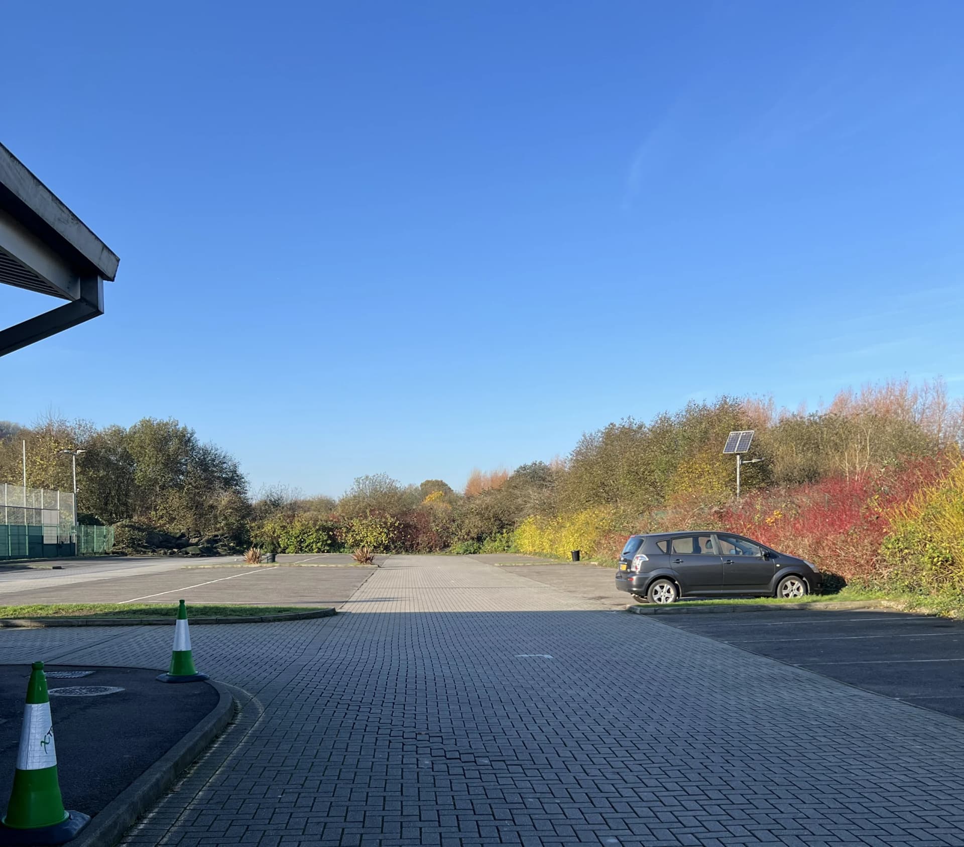 The car park at Gôl Centres Cardiff