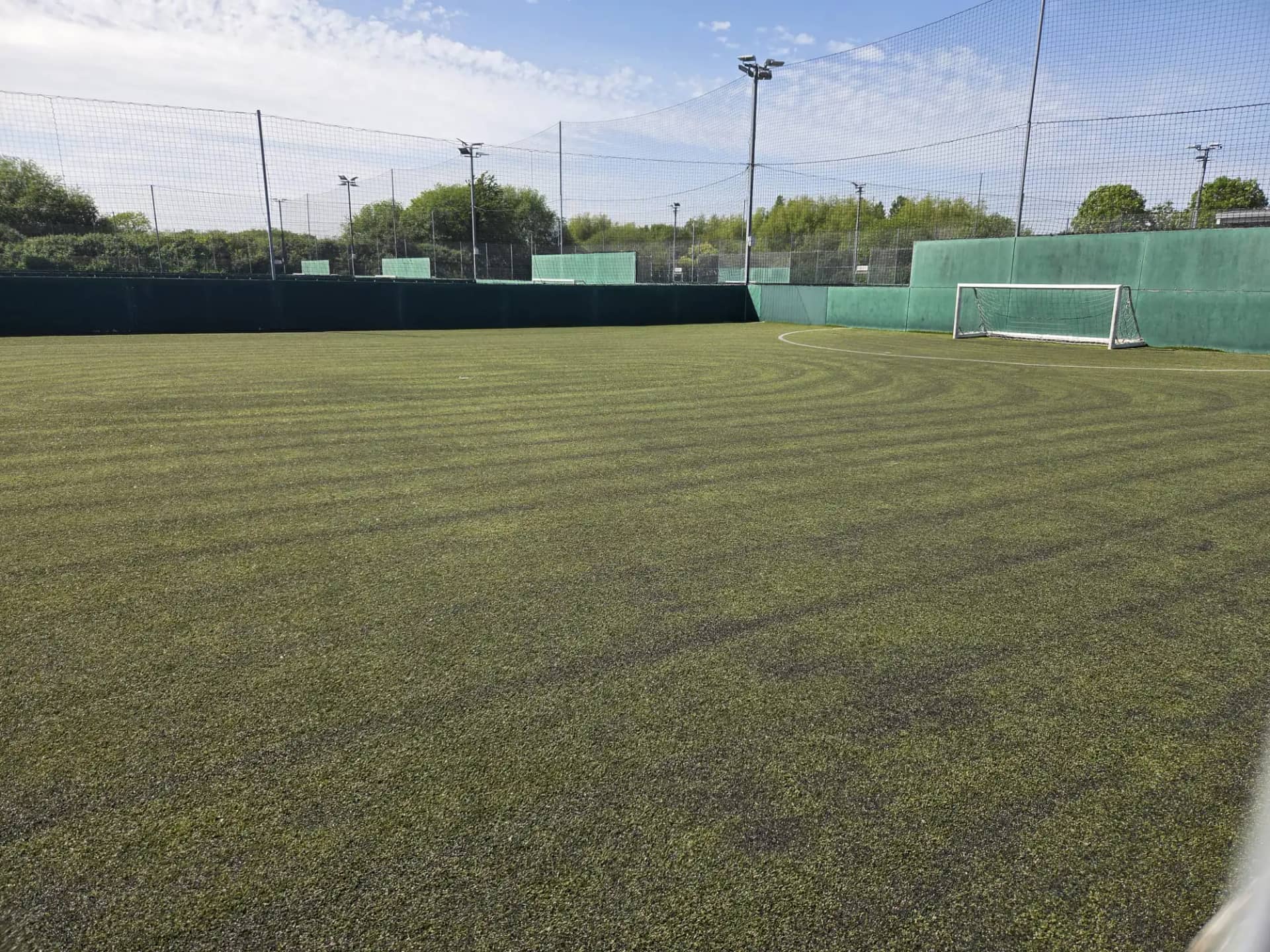 A floodlit 5-a-side pitch at Gôl Cardiff